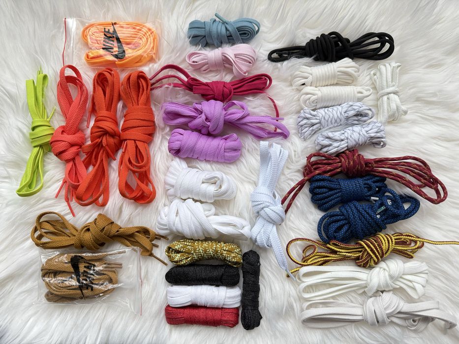 Шнурки Nike Jordan Nitive Vans New Balanse Adidad широкі білі чорні