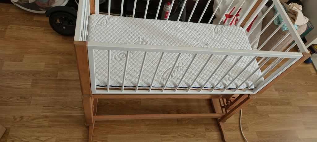 Łóżeczko Dreamer Premium kołyska leżaczek, wielki zestaw