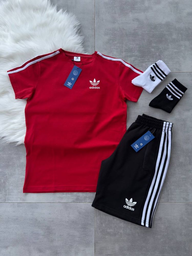 Чоловічий спортивний костюм адідас футболка + шорти Adidas [XS-3XL]
