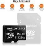 Amazon basics karta pamięci 128GB microSD adapter