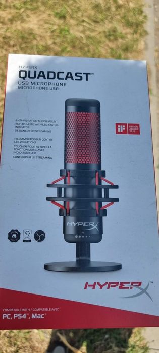 Мікрофон HyperX Quadcast з кронштейном