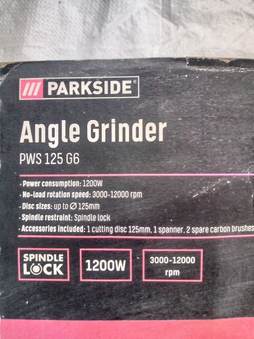 Болгарка PARKSIDE PWS 125 G6