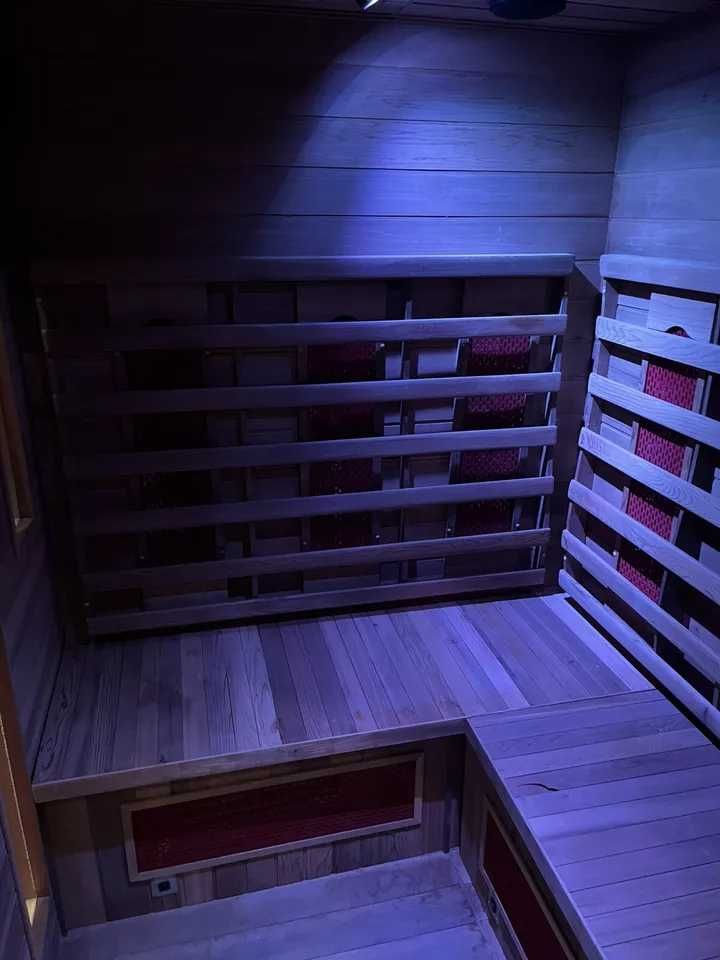 Sauna FIŃSKA + podczerwien INFRARED 2w1 nowy piec 3kW 6osobowa narożna