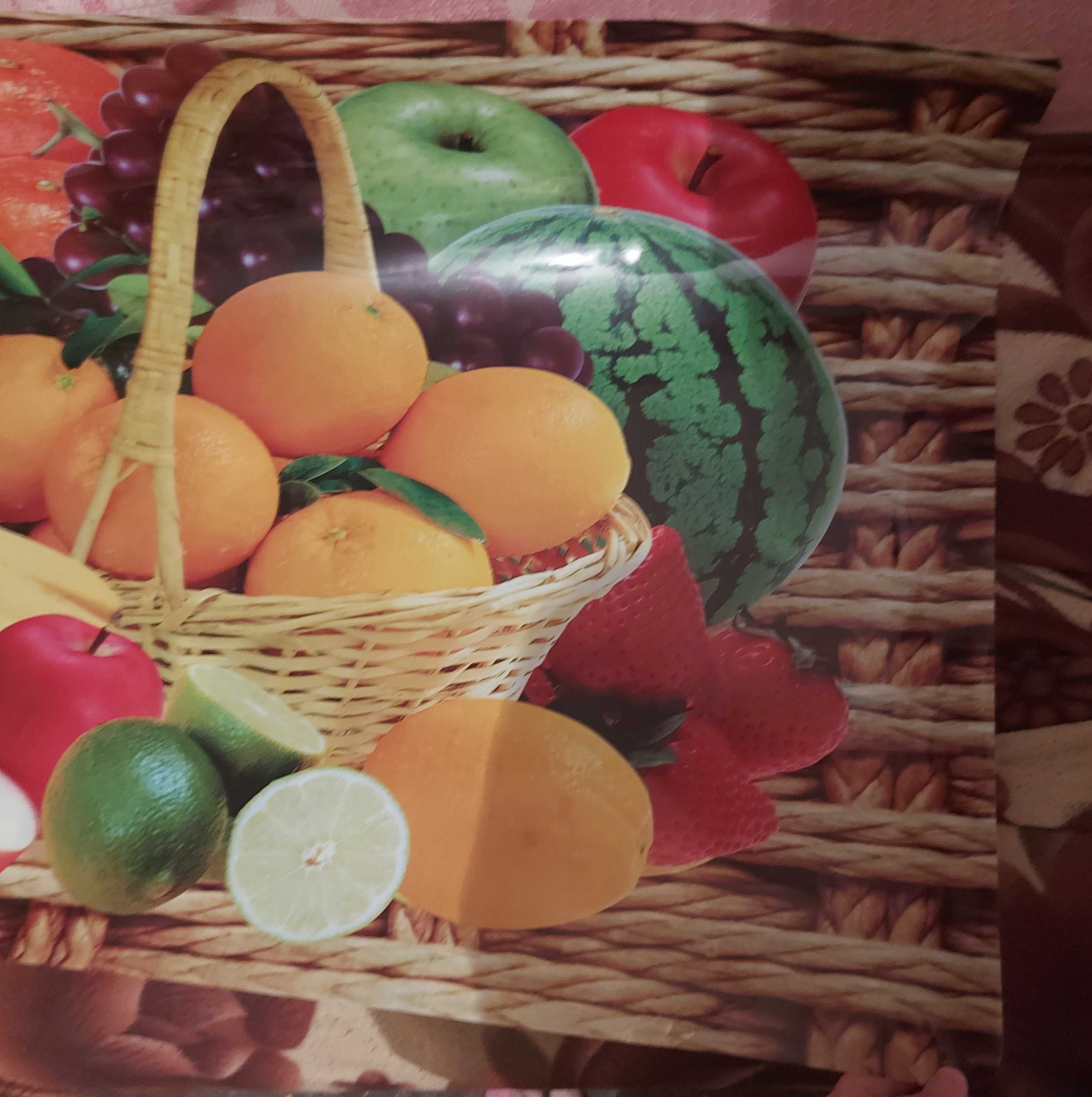Пластиковая накладка на стол "Корзина с фруктами"