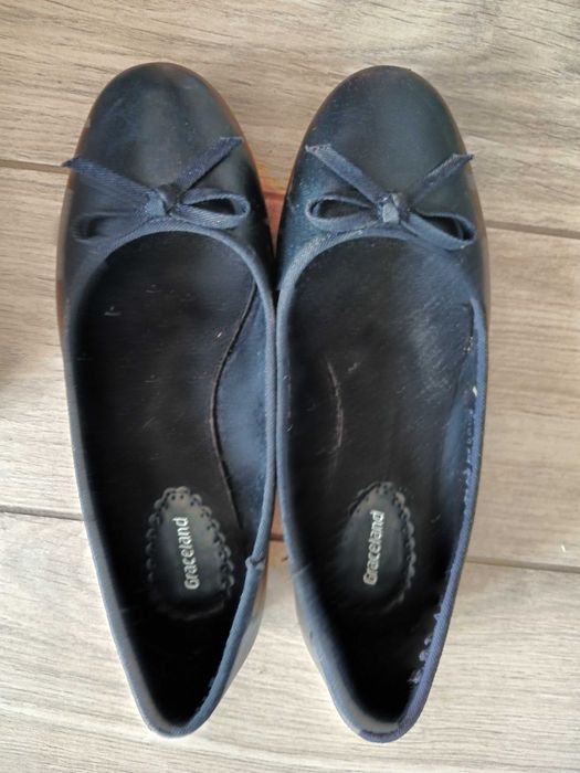 Balerinki damskie czarne 38