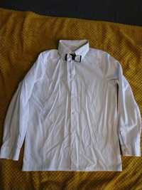 Elegancka koszula biała komunijna,galowa+Mucha r.158
