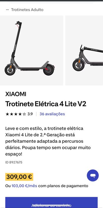 Trotinete Xiaomi 4 Lite