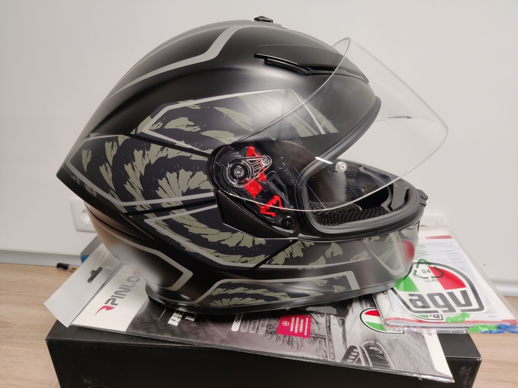 AGV K-5 S pinlock maxvision tornado matt black / silver - XL