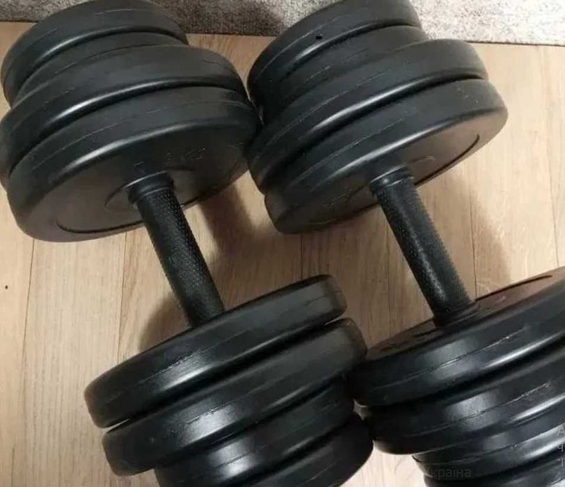 Гантелі розбірні 2шт по 26кг комплект 52кг набірні з дисками композит