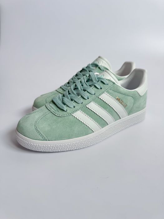 Жіночі кросівки Adidas Gazelle 38 розмір. Зелені кеди адідас газель