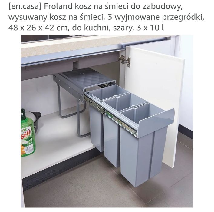 Kosz na śmieci do zabudowy
