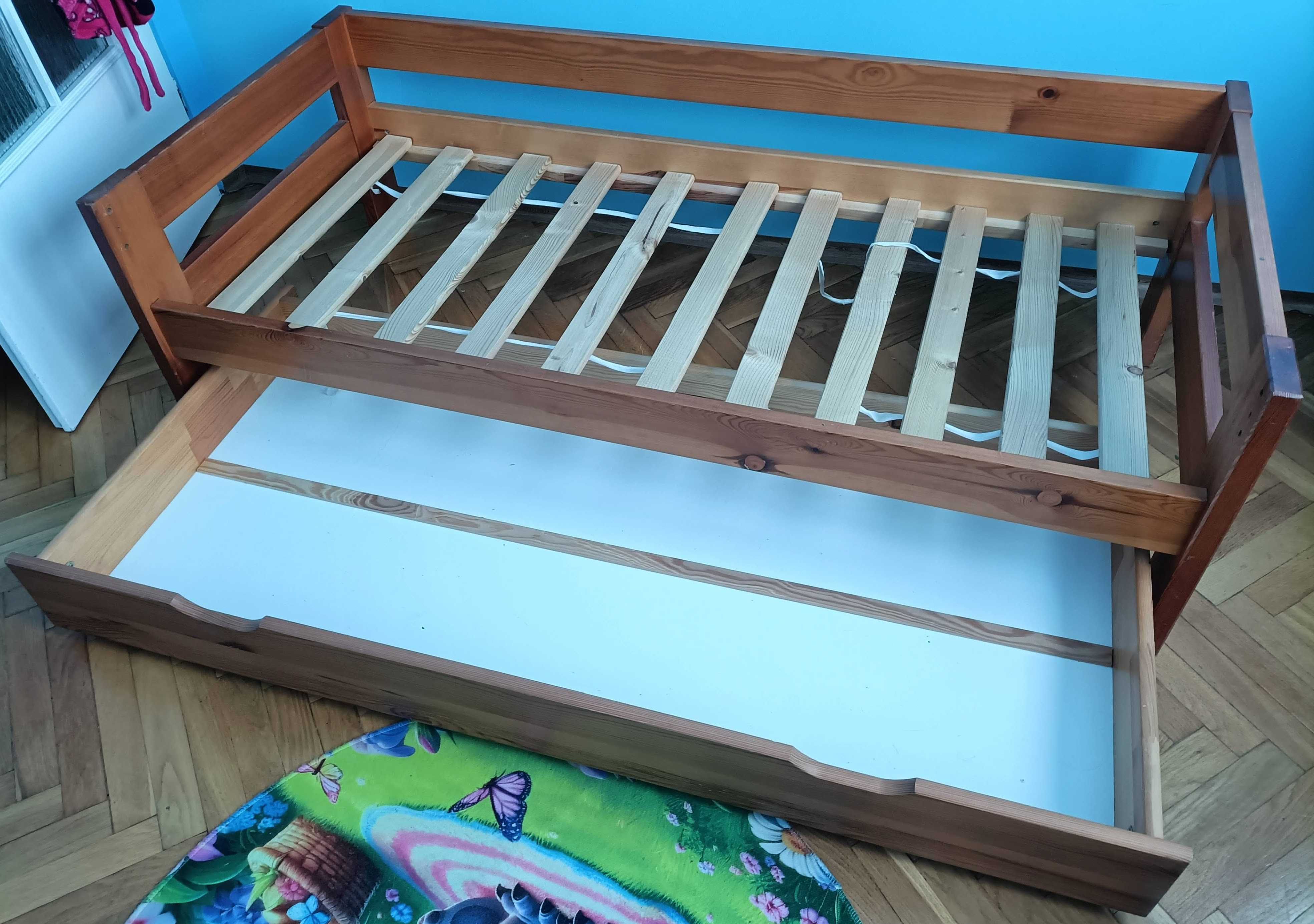 Łóżko drewniane dziecięce z szufladą (po materac 160 cm x 70 cm)