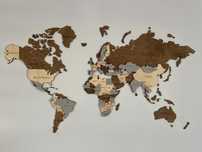 Mapa świata 3D 120x70cm
