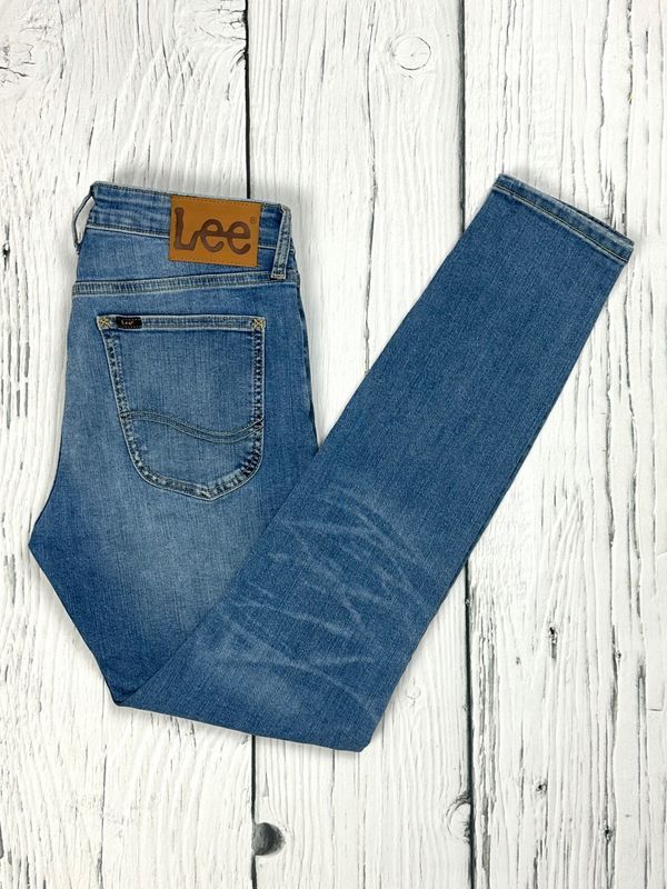 Lee Malone Jeansy Rurki Męskie Spodnie Skinny Fit Logo r. W31 L32
