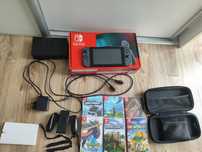 Nintendo switch kolor czarny +6 gier i dodatki