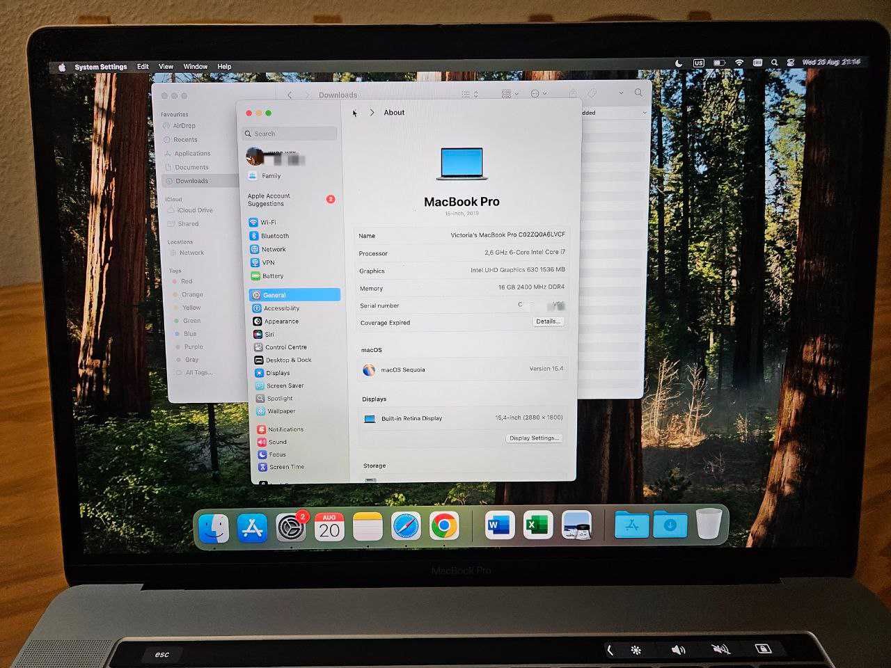 MacBook Pro 2019 (фактично 2020) | 15", Inter Core i7 | 16Gb | 256 Gb