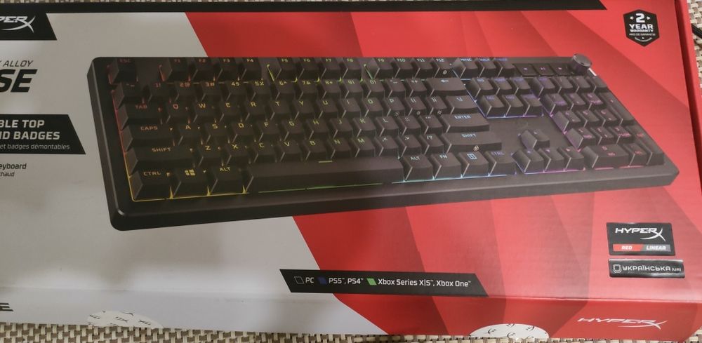 Клавіатура Hyper Alloy Rise Red 7G7A3AA та ігрова миша HyperX