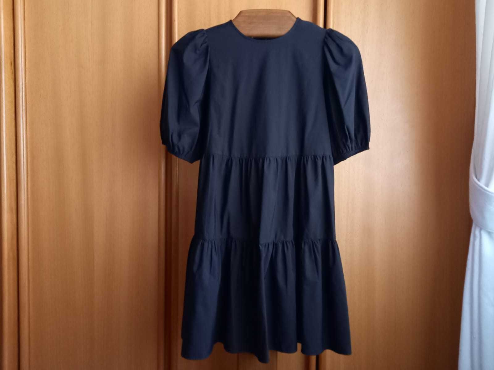 (NOVO C/ ETIQUETA, PORTES GRÁTIS) ZARA: Vestido Curto S/ Costas: Preto