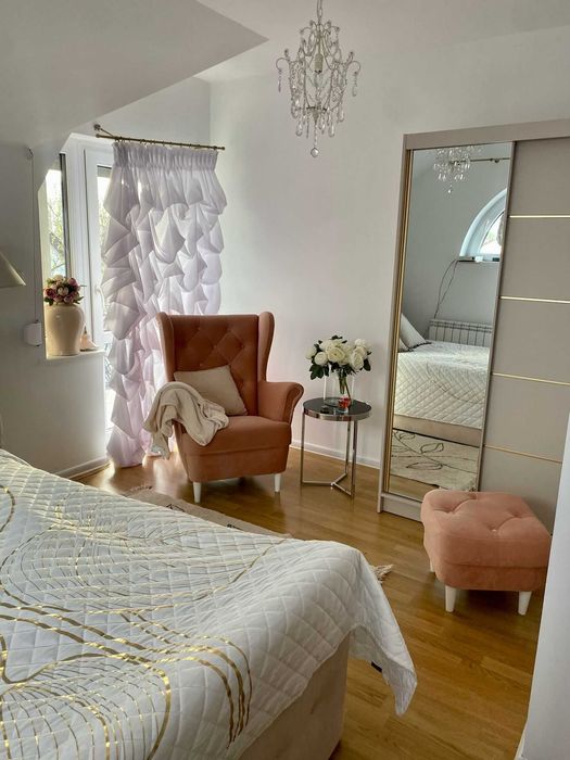 SZAFA przesuwna 100 cm szeroka NOWA OD PRODUCENTA złote wykończenie