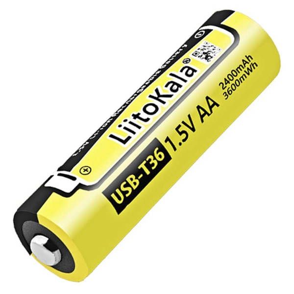Аккумулятор AA LiitoKala USB-T36 1.5V 2400mAh / пальчиковый