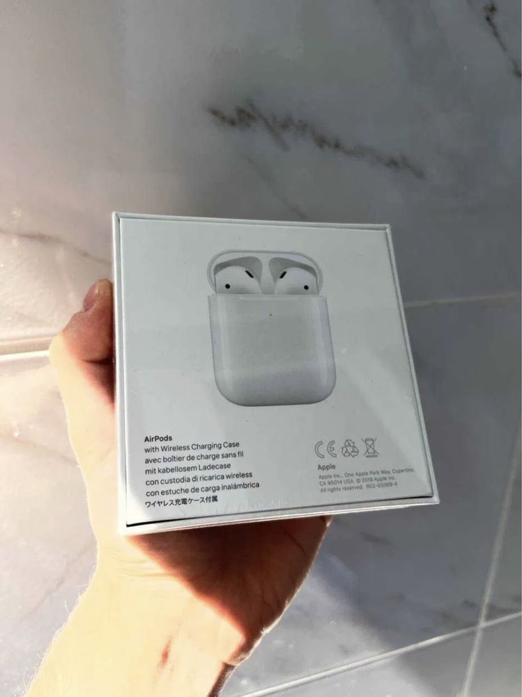 AirPods 2 Oryginalne, Nowe, Foli