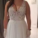 Suknia ślubna ivory + welon 180 cm, Sweetheart 11070