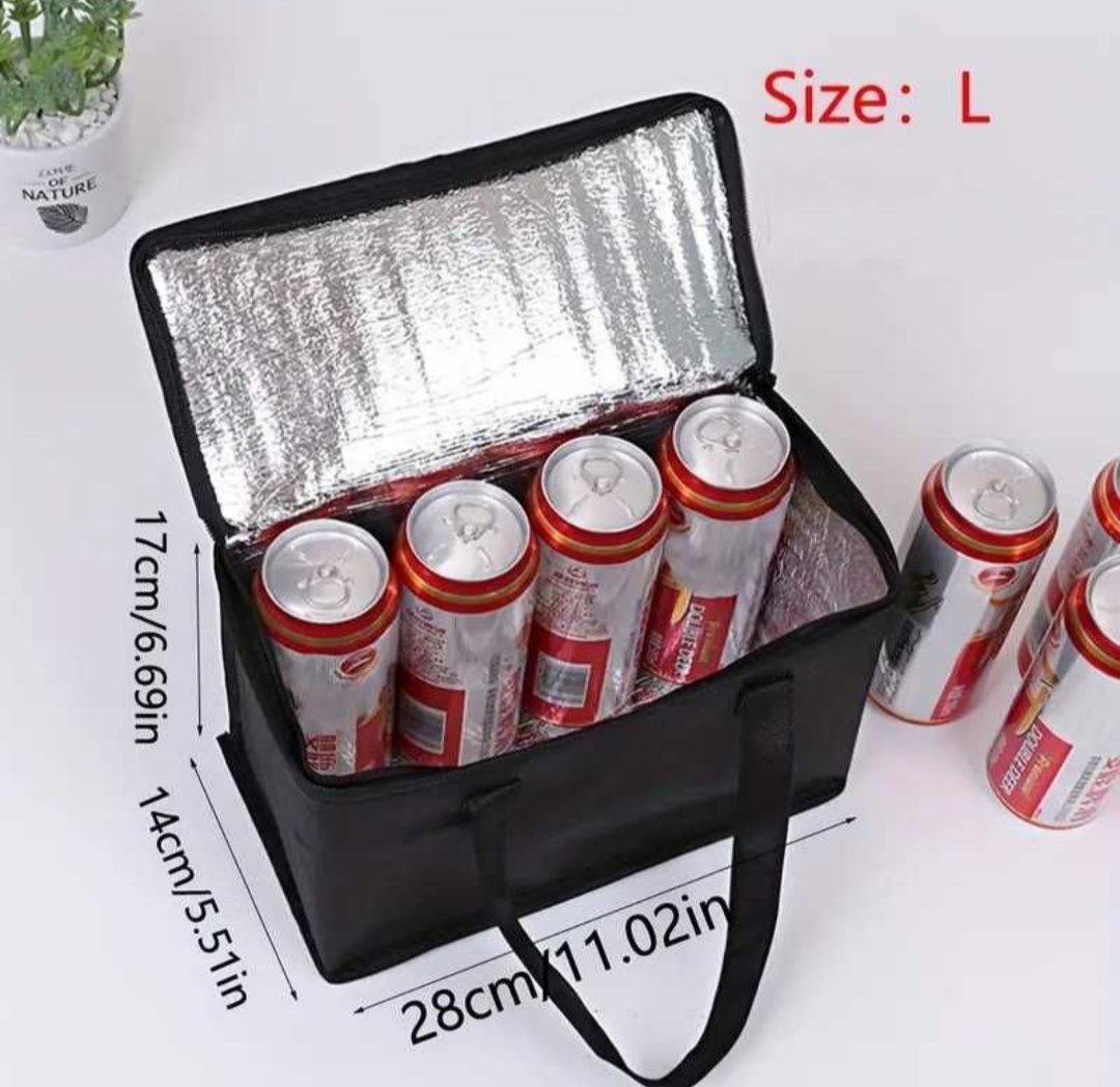 Torba plażowa termiczna duża 6,5L pojemna 28x14x17cm na biwak piknik