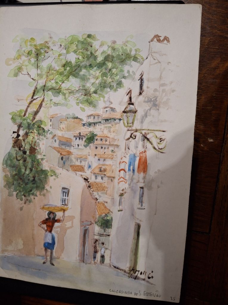 Aguarela Manuel jorge lisboa pintura