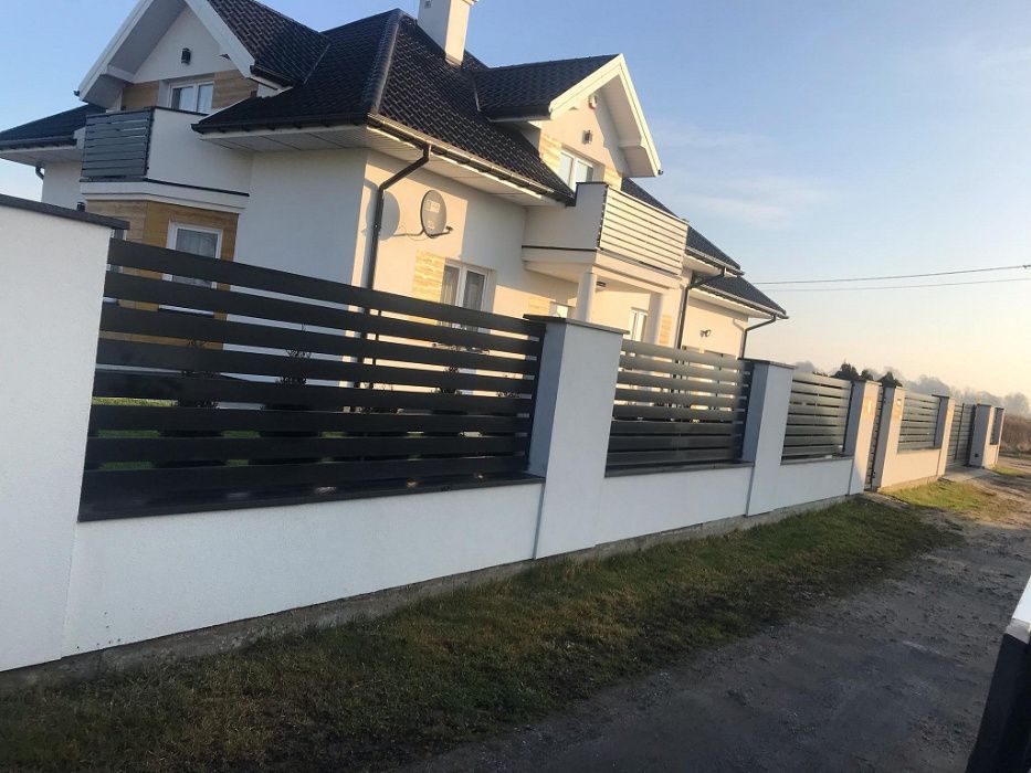 Ogrodzenie Panelowe3D kompletne. Betonowe, metalowe, podmurówki