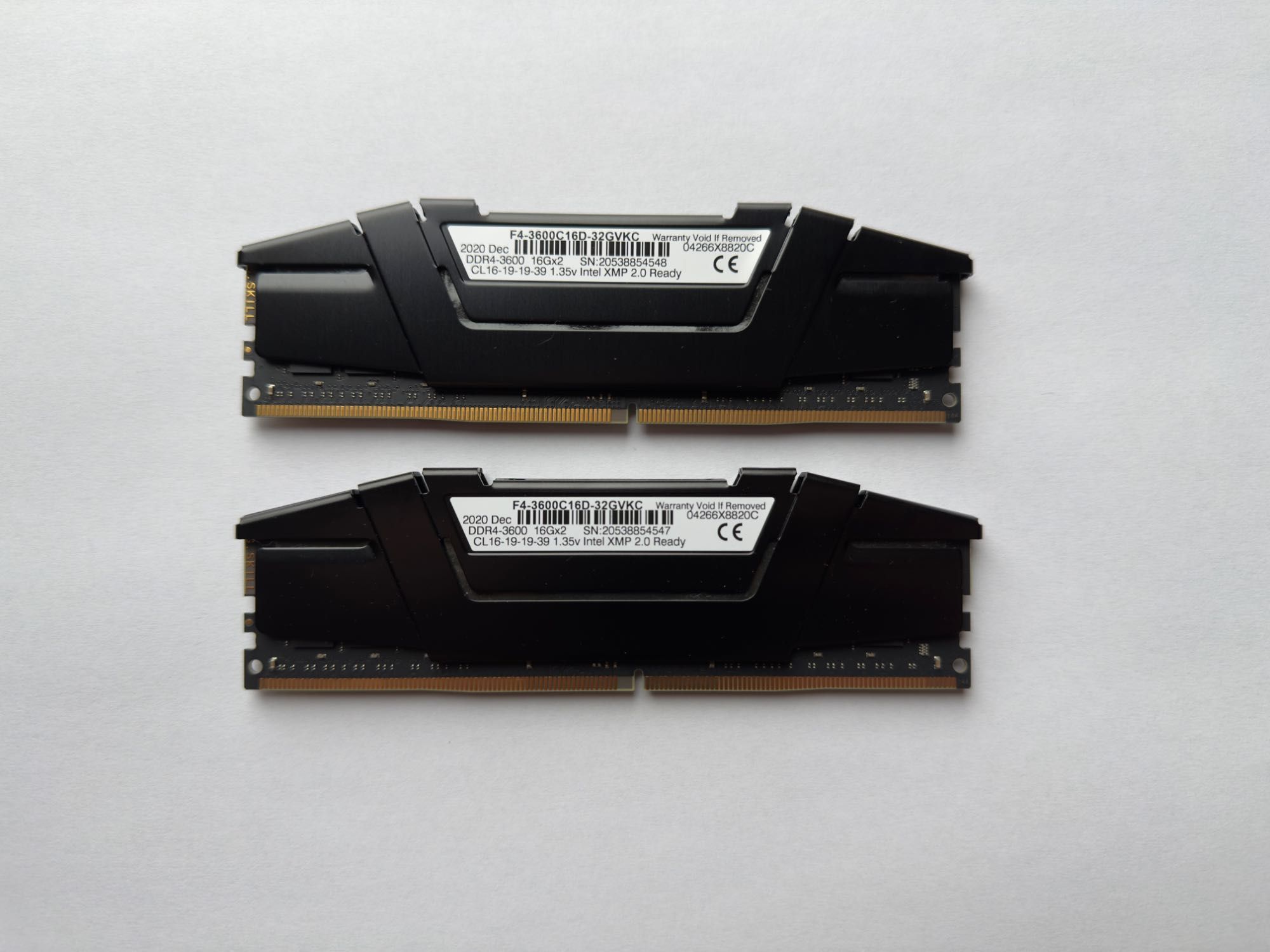 G.SKILL RIPJAWS V DDR4 32GB 2x16GB 3600MHz CL16 F4-3600C16D-32GVKC