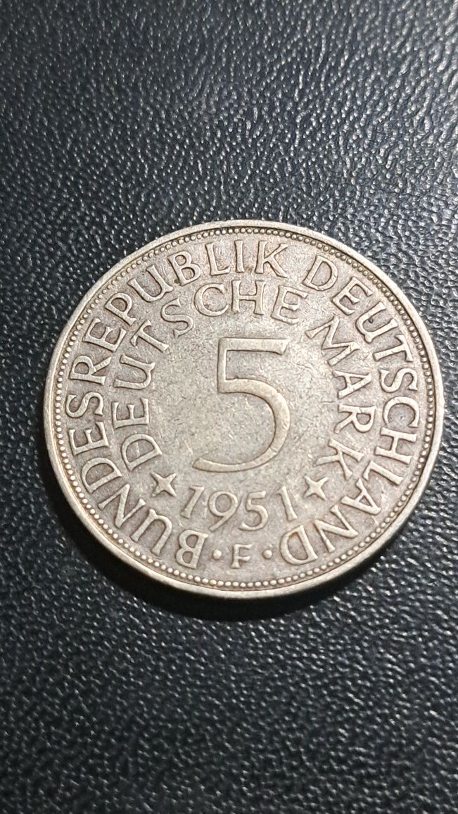 Moneta, Niemcy, 5 Mark, 1951 RFN