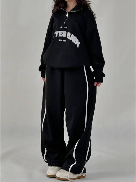 Широкі штани на флісі / трьохнитка