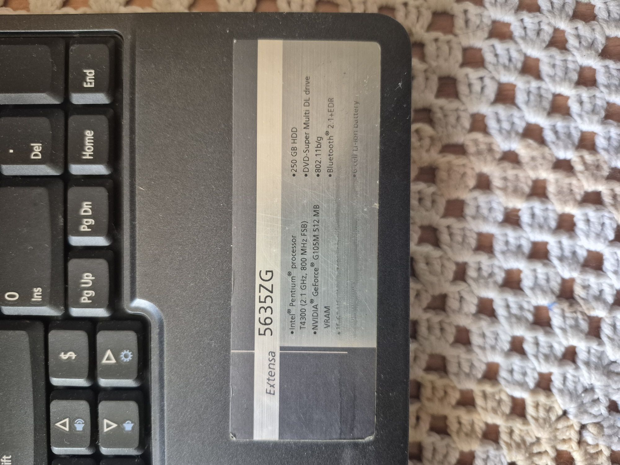 Ноутбук ASER EXTENSA 5375