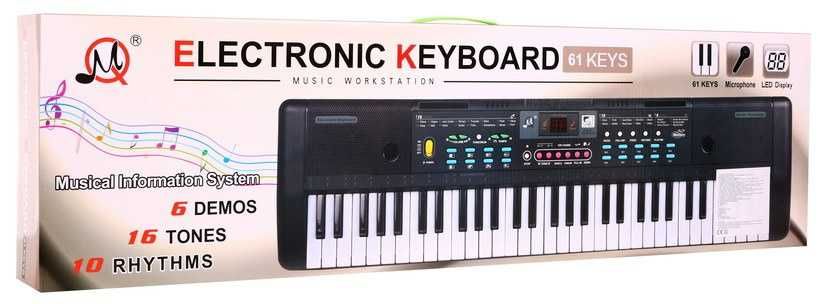 Organy Keyboard Pianinko Mikrofon Dla Dzieci Stojak Na Nuty (MQ-605)