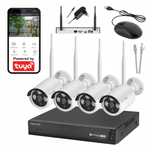 Zestaw do monitoringu WiFi FullHD 4 kamery IP C200 monitoring Tuya