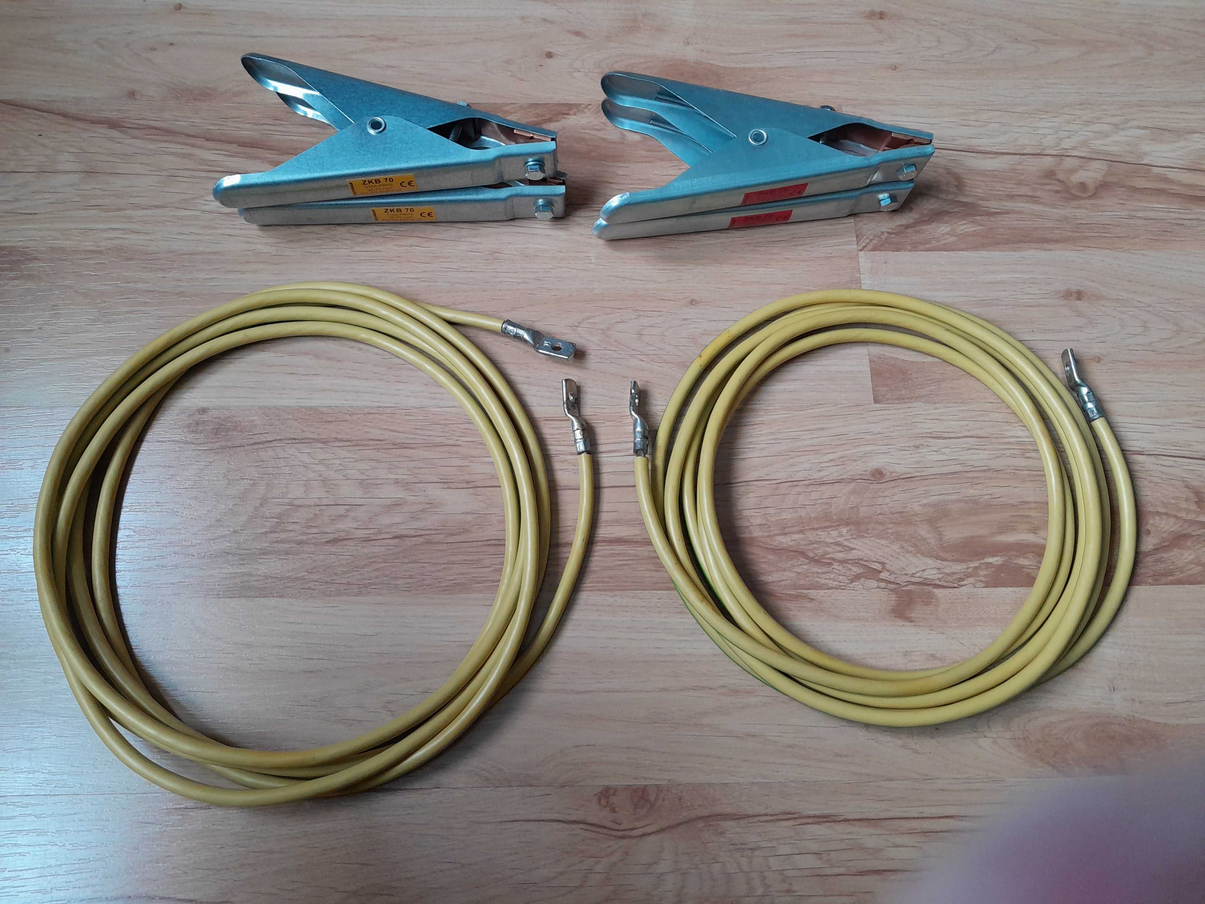 Kable przewody rozruchowe 16 mm2 o długości 2 x 3 metry 70 cm