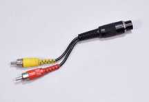 Kabel DIN 6 Pin żeński + 2 RCA CINCH