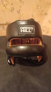 Боксерский шлем с бампером Green Hill