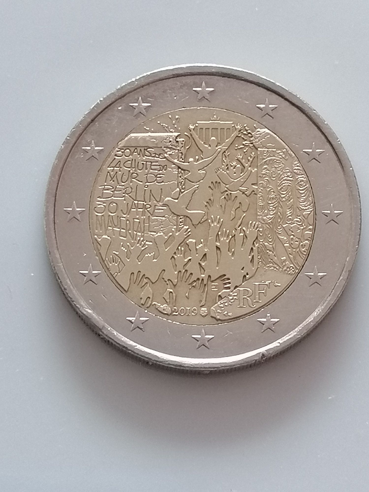 Moneta 2 euro 30 lecie Obalenia muru Berlińskiego