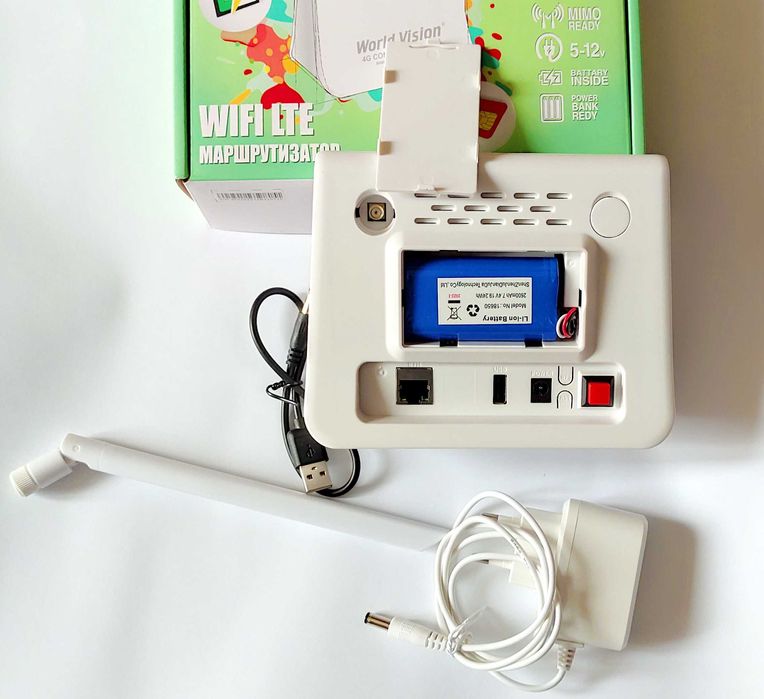 Роутер World Vision 4G Connect Micro 2+ с sim-картой и двойным аккумул