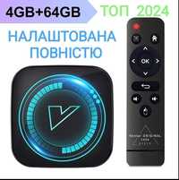 Оригинал! 4gb/64gb ТВ-приставка VONTAR H618 8K Android 12