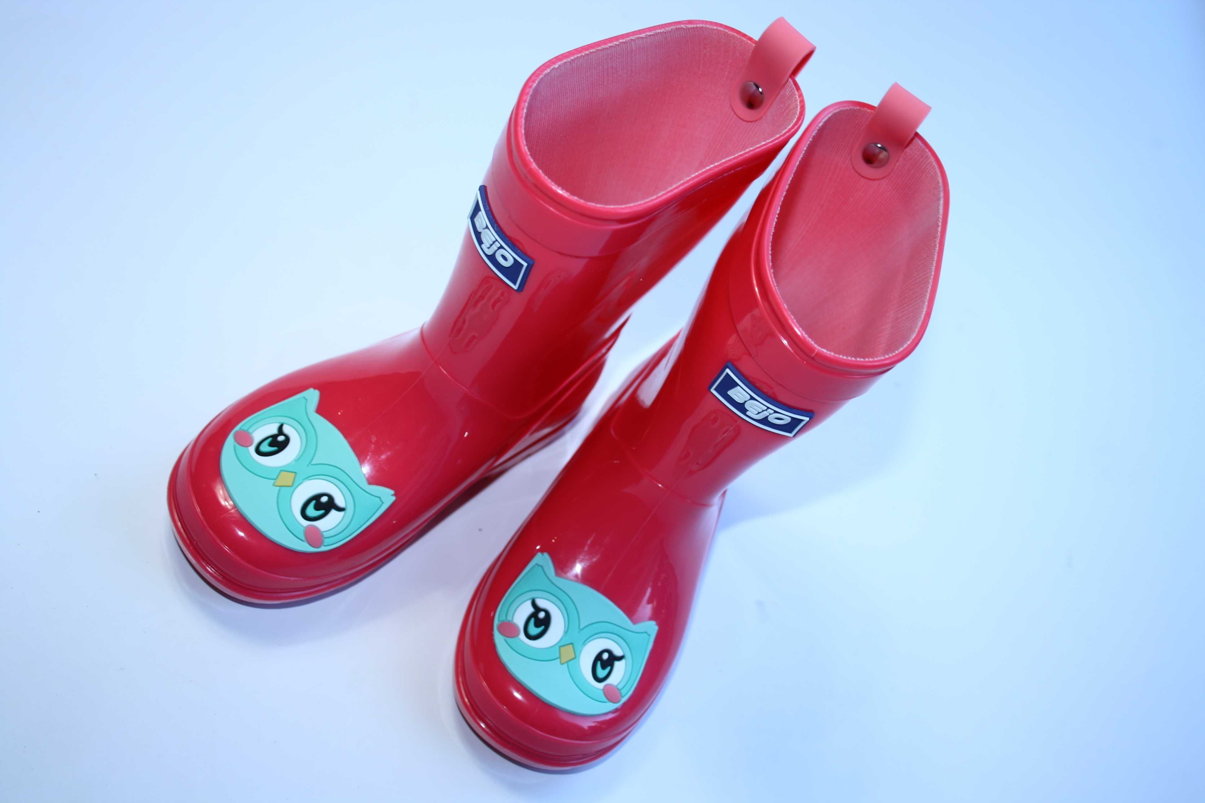 kalosze dziewczęce BEJO COSY WELLIES KIDS róż sowa 26