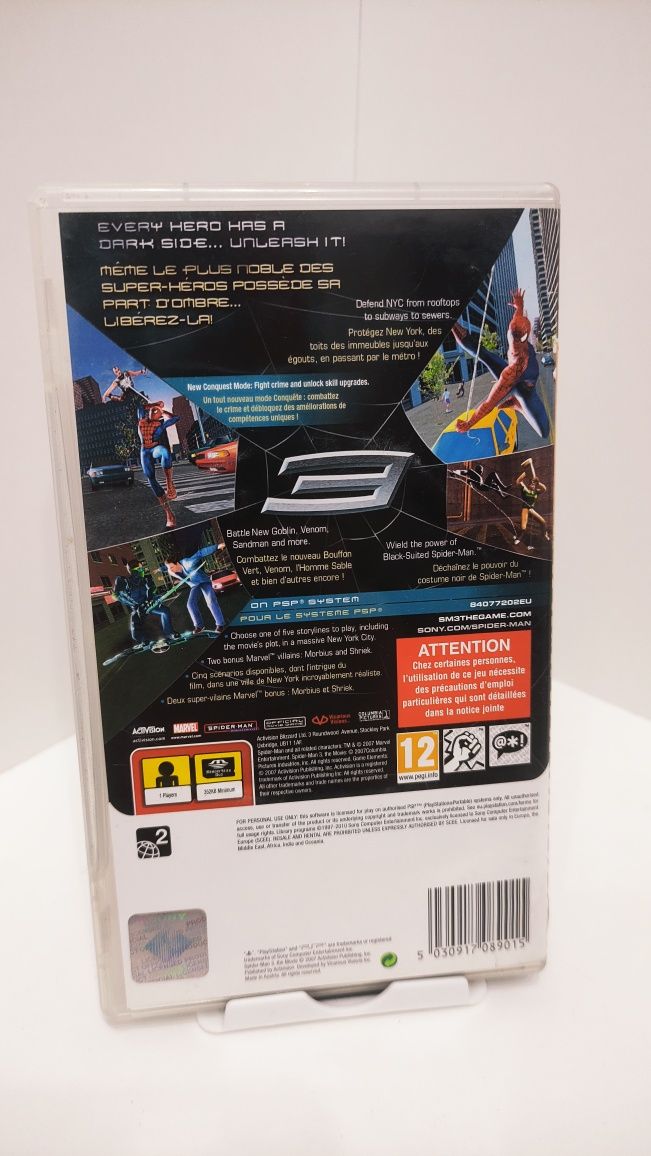 Spiderman 3 PSP Playstation portable Spider-man