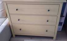 Ikea Hemnes komoda żółta