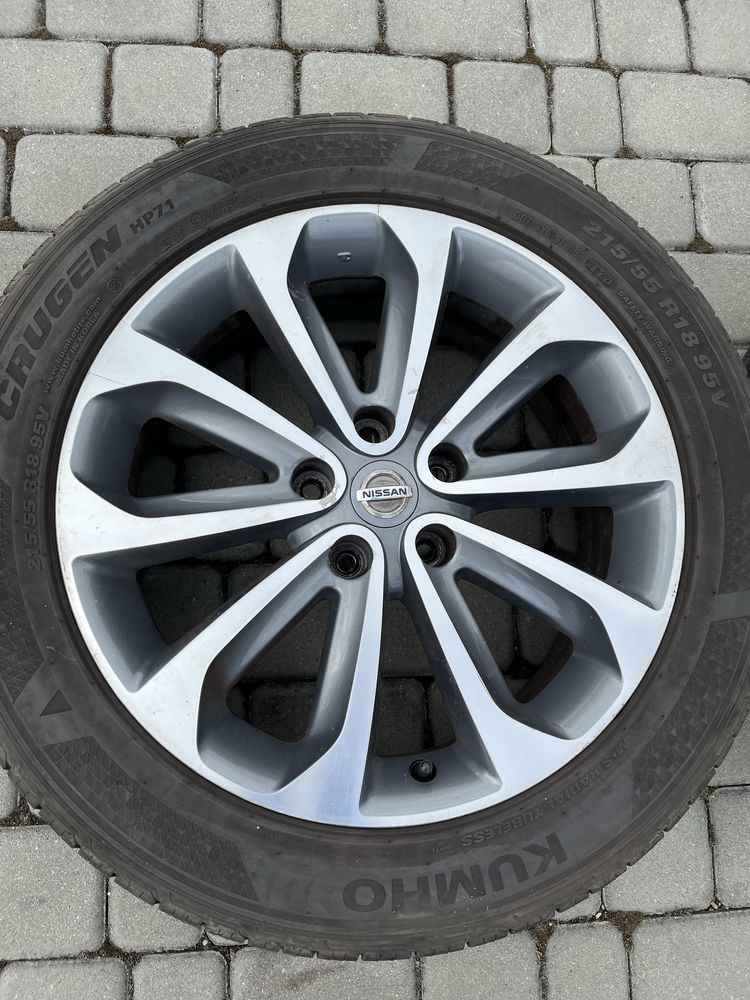 Alufelgi 5x114,3 18 cali Nissan Qashqai X-trail Juke opony 215/55/18