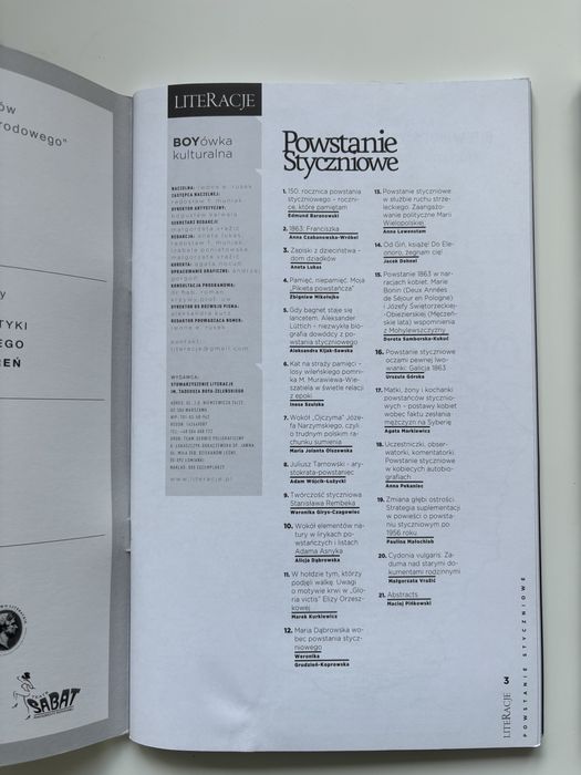 kwartalnik literacje powstanie styczniowe zestaw 2 sztuki