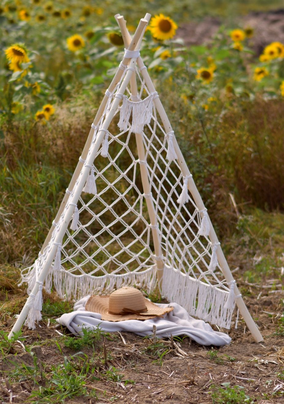 Tipi na naturalnych kijach 170 cm