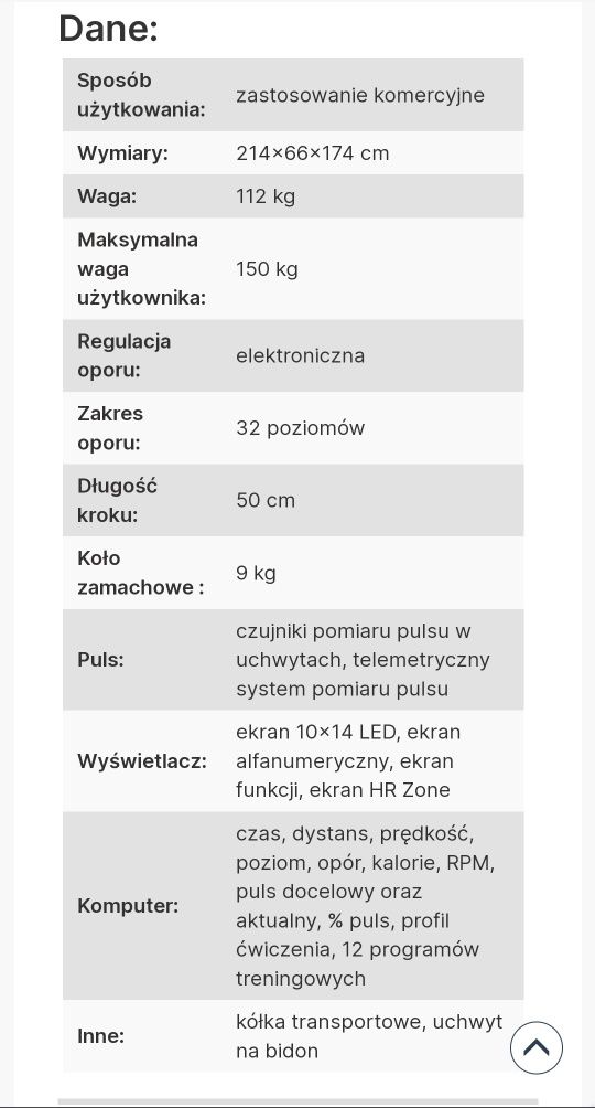 Profesjonalny orbitrek magnetyczny Luce E20 LED Gymost