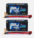 Комплект 2 шт. LiPo акумулятори Zeee 7.4V 5000mAh 120C (2S)