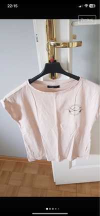 Bluzka t-shirt Mohito rozmiar s pudrowy róż